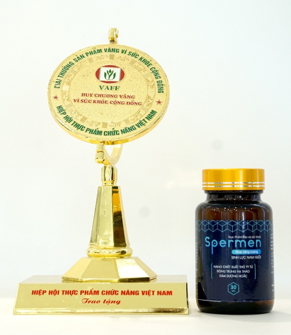 Thực phẩm chức năng Spermen vinh dự nhận giải thưởng "Sản phẩm vàng vì sức khỏe cộng đồng