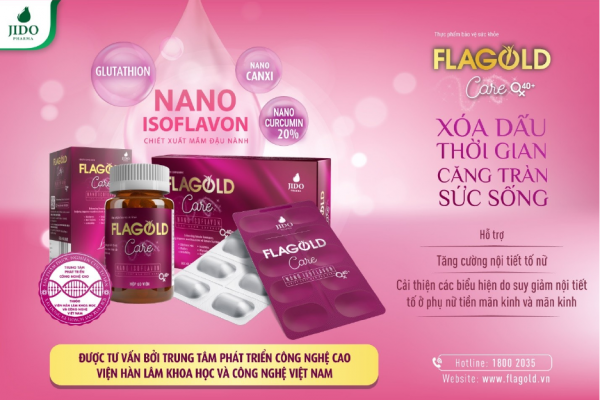 Nano mầm đậu nành Flagold Care với công thức đặc biệt dành cho tuổi 40+