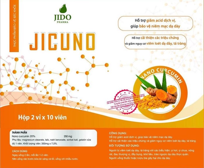 Jicuno – viên uống hỗ trợ điều trị bệnh liên quan đến dạ dày